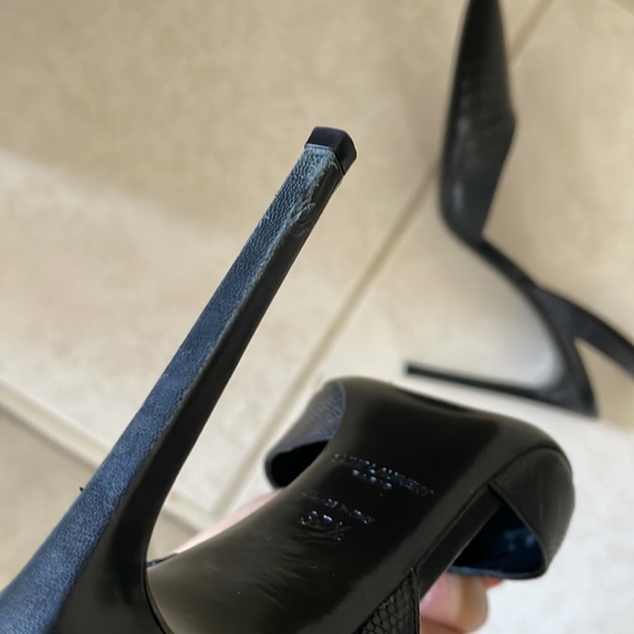 Saint Laurent Black Slingback Pumps - Picture 7 of 10